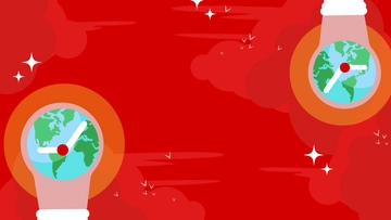 Free Earth Hour Red Background Template to Edit Online