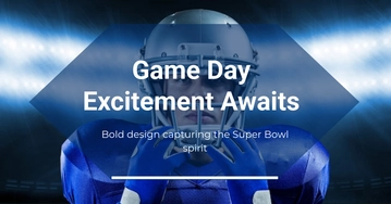 Free Super Bowl Blog Banner Template to Edit Online