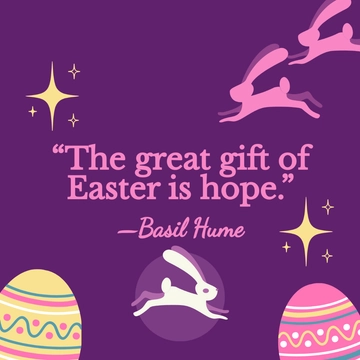 Free Easter Quote Vector Template to Edit Online