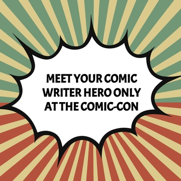 Free Comic-Con Wishes Vector Template to Edit Online