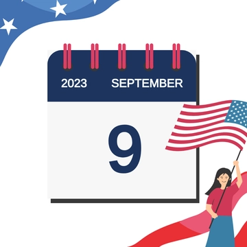 Free Patriots' Day Calendar Clipart Template to Edit Online