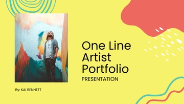 Free One Line Artist Portfolio Presentation Template to Edit Online