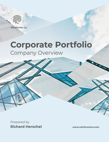 Free Free Corporate Portfolio Cover Page Template to Edit Online