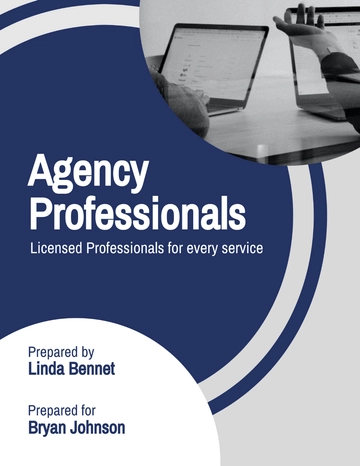 Free Agency Professional Cover Page Template to Edit Online