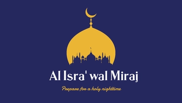 Free Al Isra' wal Miraj Flyer Background Template to Edit Online