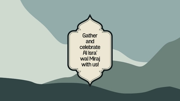 Free Al Isra' wal Miraj Invitation Background Template to Edit Online