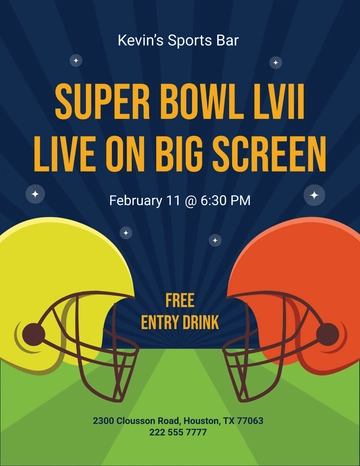 Free Super Bowl Flyer Template to Edit Online