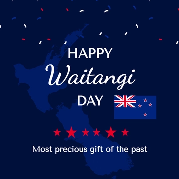Free Waitangi Day FB Post Template to Edit Online