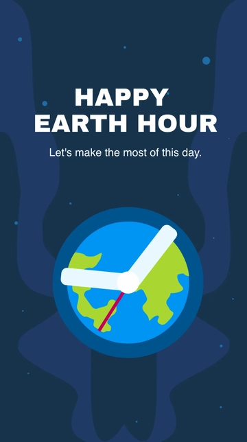 Free Earth Hour Instagram Story Template to Edit Online