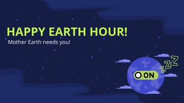 Free Earth Hour YouTube Cover Template to Edit Online