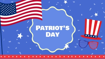 Free Patriots' Day Colorful Background Template to Edit Online
