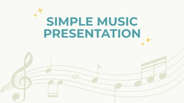 Free Simple Music Presentation Template to Edit Online