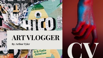 Free Art Vlogger CV Presentation Template to Edit Online