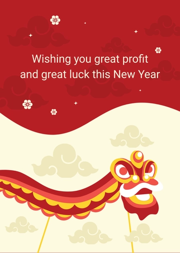 Free Chinese New Year Wishes Template to Edit Online