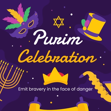 Free Purim Whatsapp Post Template to Edit Online
