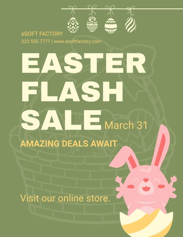 Free Sale Easter Flyer Template to Edit Online