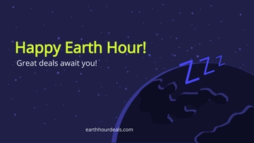 Free Earth Hour Web Site Banner Template to Edit Online