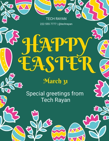 Free Happy Easter Flyer Template to Edit Online | Template.net