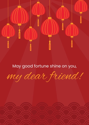 Free Chinese New Year Wishes For Friend Template to Edit Online
