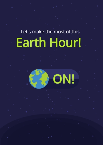 Free Earth Hour Greeting Template to Edit Online