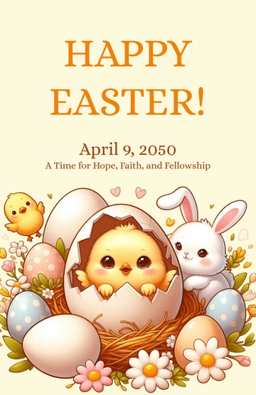 Free Happy Easter Poster Template to Edit Online