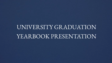 Free University Graduation Yearbook Presentation Template to Edit Online
