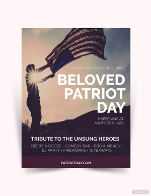 Memorial Day Patriotic Flyer Template