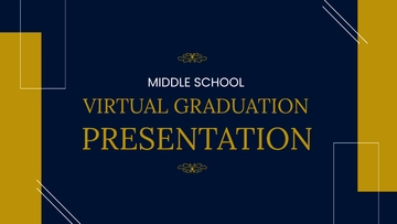 Free Middle School Virtual Graduation Presentation Template to Edit Online