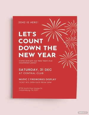 New Year Party Event Flyer Template