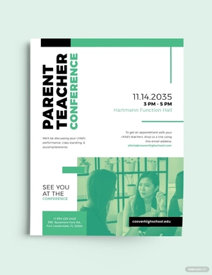 Parent Teacher Conference Flyer Template