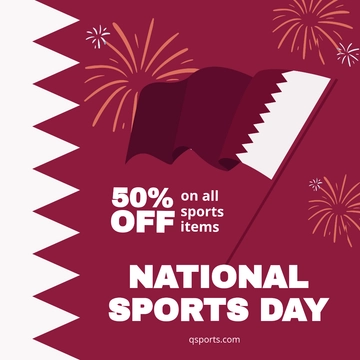 Free Qatar National Sports Day Flyer Vector Template to Edit Online | Template.net