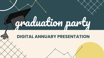 Free Graduation Party Digital Annuary Presentation Template to Edit Online