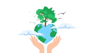 Free Earth Day White Background Template to Edit Online