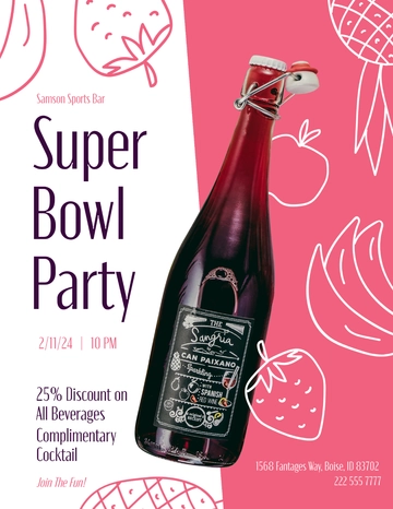 Free Party Super Bowl Flyer Template to Edit Online | Template.net