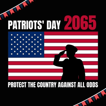 Free Patriots' Day Instagram Ads Template to Edit Online