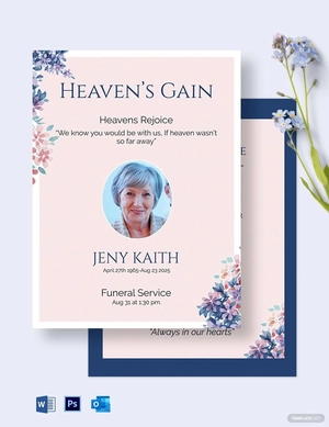 Legacy Eulogy Funeral Invitation Template