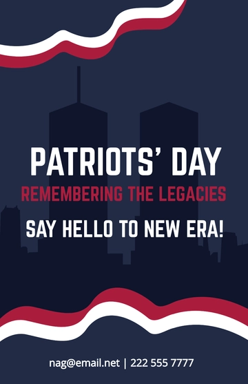 Free Patriots Day Poster Template to Edit Online