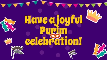 Free Purim Greeting Card Background Template to Edit Online