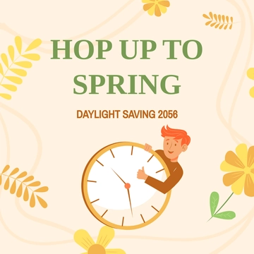 Free Daylight Saving Whatsapp Post Template to Edit Online
