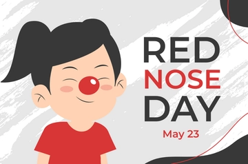 Free Red Nose Day Banner Template to Edit Online