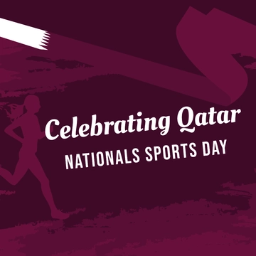 Free Qatar National Sports Day Instagram Post Template to Edit Online