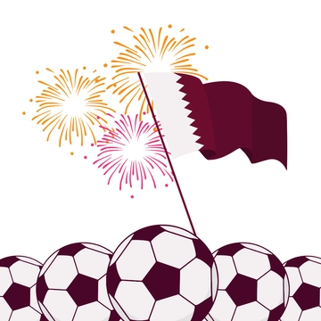 Free Happy Qatar National Sports Day Clipart Template to Edit Online