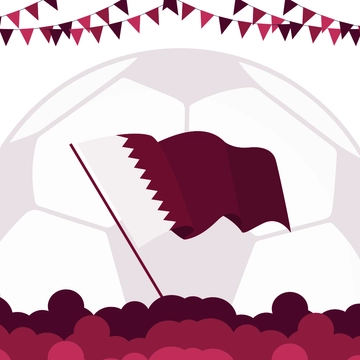 Free Qatar National Sports Day Cartoon Clipart Template to Edit Online