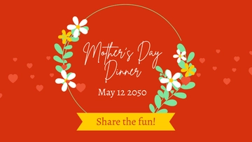 Free Mother's Day Invitation Background Template to Edit Online