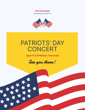 Free Patriots' Day Event Flyer Template to Edit Online