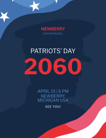 Free Patriots' Day Mockup Flyer Template to Edit Online