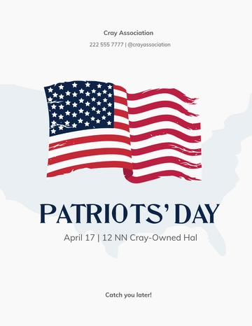 Free Creative Patriots' Day Flyer Template to Edit Online | Template.net