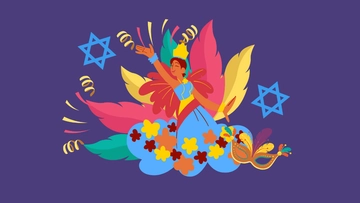 Free Purim Design Background Template to Edit Online