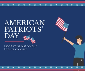 Free Patriots' Day Photo Banner Template to Edit Online