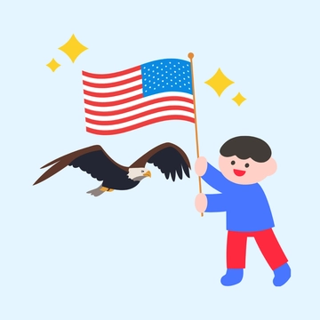 Free Memorial Day Cartoon Clipart Template to Edit Online